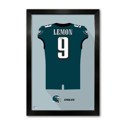 Makai Lemon Philadelphia Eagles 27" x 39" Framed Jersey Art Print